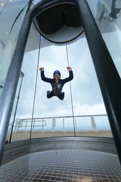 Indoor skydiving chamber