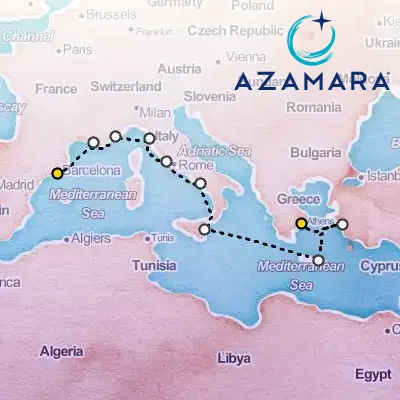 October 30th, 2025  - Mediterranean Cruise: Greece, Italy & France on the Azamara Journey