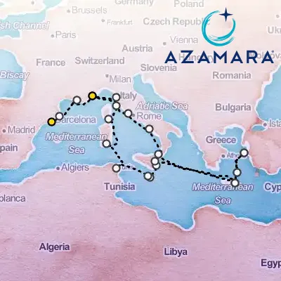 April 28th, 2026  - Mediterranean, Italy, Greece & France Cruise on the Azamara Journey