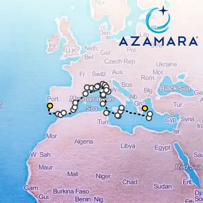 March 30th, 2026  - Lisbon to Athens Grand Voyage on the Azamara Journey