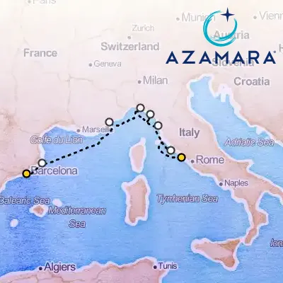 April 9th, 2026  - Spain & Italy Cruise: Barcelona, Portofino & Florence on the Azamara Journey