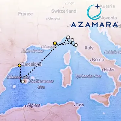 June 2nd, 2026  - Grand Prix Mediterranean Cruise, Nice, Portofino, Florence & Barcelona on the Azamara Journey