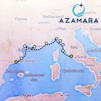 July 17th, 2027  - Italy, France & Spain Cruise, Florence, Marseille & Barcelona on the Azamara Onward