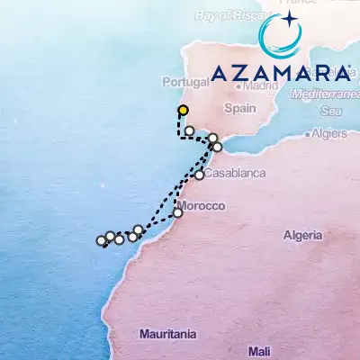 January 22nd, 2027  - Iberian & Canary Islands Cruise: Portugal, Morocco & Spain on the Azamara Onward
