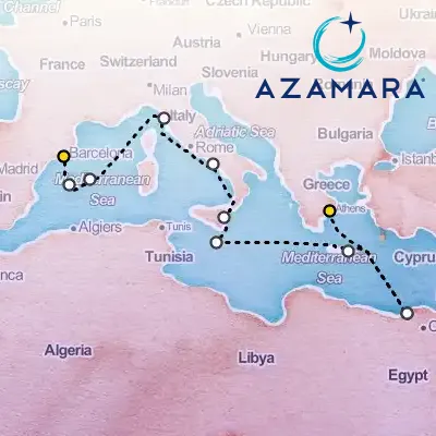 December 12th, 2026  - Mediterranean Holiday, Greece, Egypt & Spain Cruise on the Azamara Onward