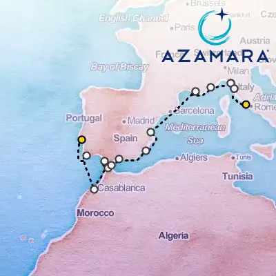 November 17th, 2026  - Mediterranean & North Africa Voyage: Portugal, Morocco & Italy on the Azamara Onward