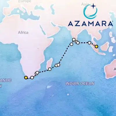 November 15th, 2025 - Cape Town to Singapore Cruise on the Azamara Pursuit