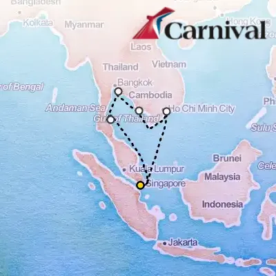 February 27th, 2027  - Southeast Asia Cruise on the Carnival Adventure