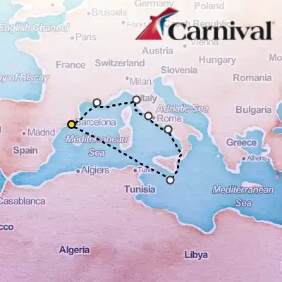 October 9th, 2026  - Mediterranean Cruise on the Carnival Freedom