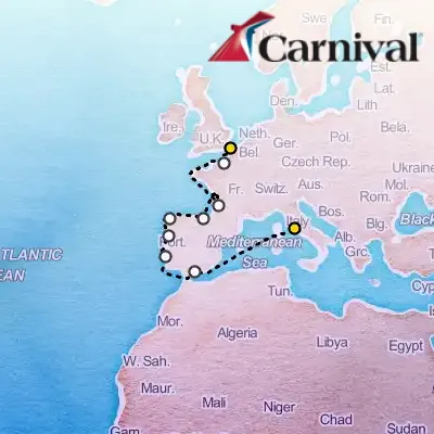 August 30th, 2026  - Spain, Portugal & France Cruise on the Carnival Legend
