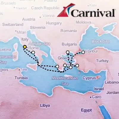 October 11th, 2026  - Greek Isles, Turkey & Italy Cruise on the Carnival Legend