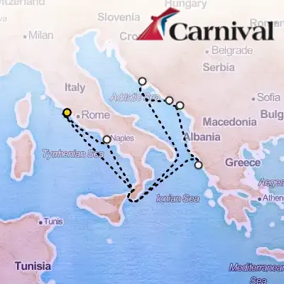 October 23rd, 2026  - Croatia, Greece & Italy Cruise on the Carnival Legend