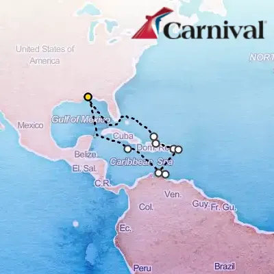 January 17th, 2027  - Carnival Journeys: Southern Caribbean on the Carnival Spirit