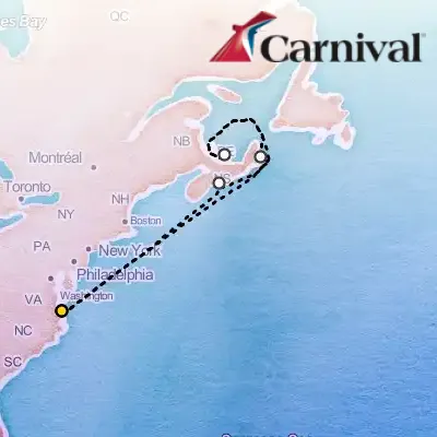 October 17th, 2026  - Canada Cruise on the Carnival Sunshine