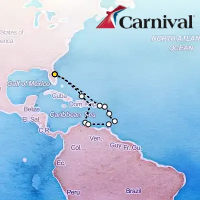January 10th, 2027  - Journeys: Southern Caribbean on the Carnival Venezia