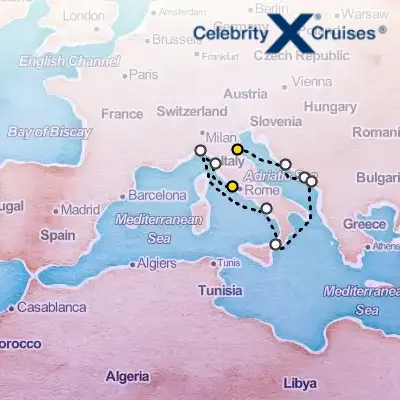 August 21st, 2026  - Best of Italy & Croatia Cruise on the Celebrity Constellation