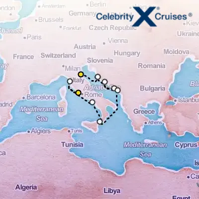 July 7th, 2025  - Best of Italy & Croatia Cruise on the Celebrity Constellation