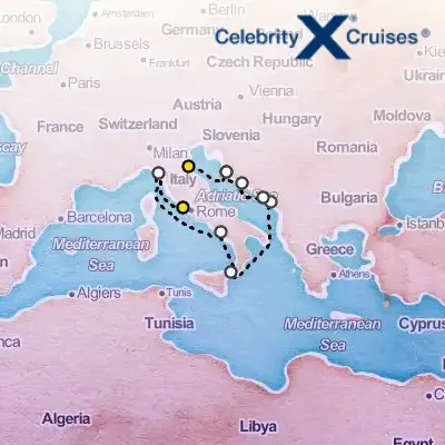 May 18th, 2026  - Best of Italy & Croatia Cruise on the Celebrity Constellation