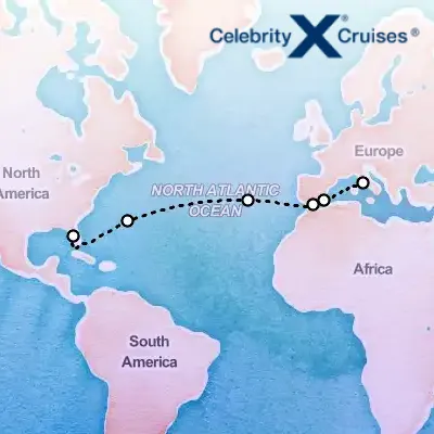 April 12th, 2026  - Bermuda & Spain Transatlantic Cruise on the Celebrity Constellation