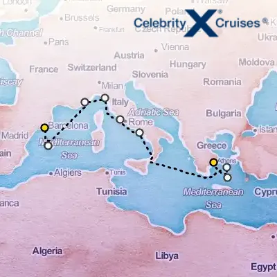October 30th, 2026  - Greece & Italy & France Cruise on the Celebrity Eclipse