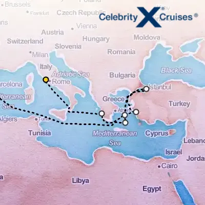 August 23rd, 2025  - Greek Isles & Turkey Cruise on the Celebrity Equinox