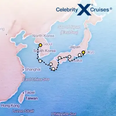May 26th, 2026  - Best of Japan & South Korea Cruise on the Celebrity Millennium