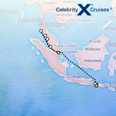 January 13th, 2027  - Bali, Malaysia & Thailand Cruise on the Celebrity Millennium