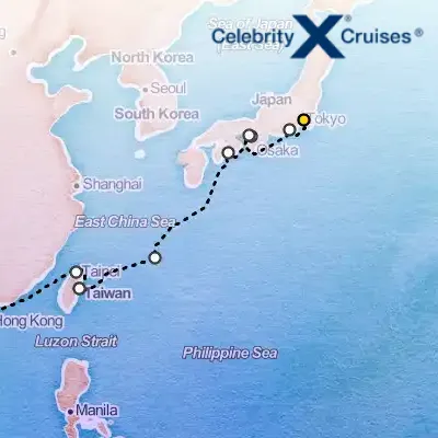 October 29th, 2026  - Best of Japan & Taiwan Cruise on the Celebrity Millennium
