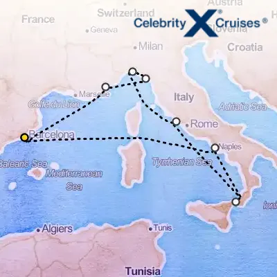 October 2nd, 2026  - Italy & French Riviera Cruise on the Celebrity Xcel