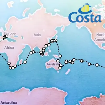 December 23rd, 2025  - Round World from San Antonio (Santiago), Chile Cruise on the Costa Deliziosa