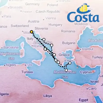 July 19th, 2025  - Eastern Mediterranean from Marghera Cruise on the Costa Deliziosa