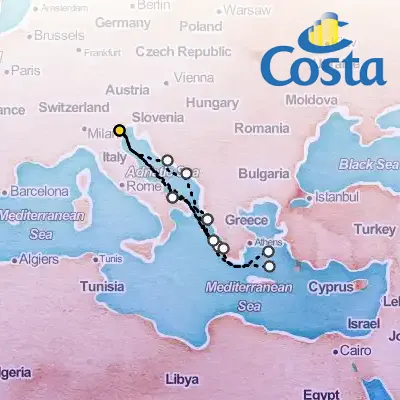 June 6th, 2026  - Eastern Mediterranean from Marghera Cruise on the Costa Deliziosa