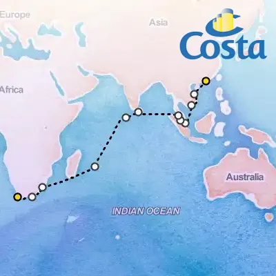 February 17th, 2026  - Round World From Hong Kong Cruise on the Costa Deliziosa