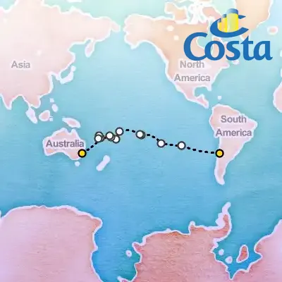 December 23rd, 2025  - Round World from San Antonio (Santiago), Chile Cruise on the Costa Deliziosa