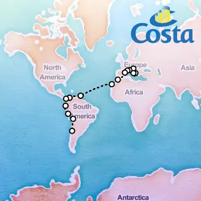 November 21st, 2025  - Round the World from Trieste Cruise on the Costa Deliziosa
