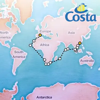 February 17th, 2026  - Round World From Hong Kong Cruise on the Costa Deliziosa