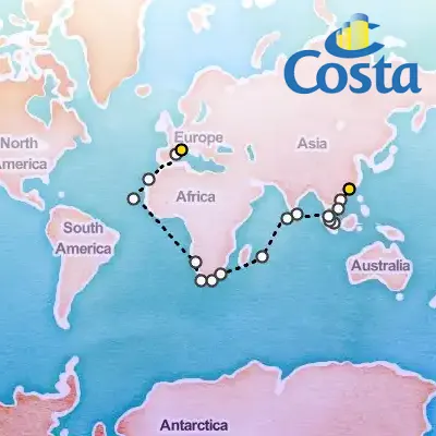 February 17th, 2026  - Round World From Hong Kong Cruise on the Costa Deliziosa