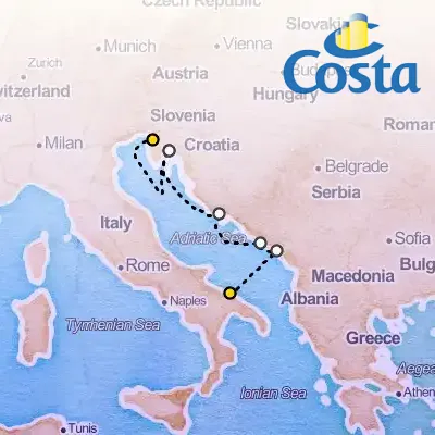 November 16th, 2025  - Eastern Mediterranean from Bari Cruise on the Costa Deliziosa