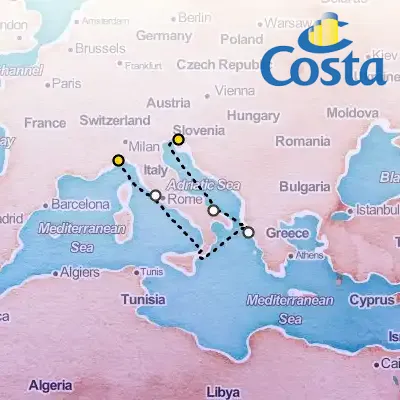 November 20th, 2026  - Western Mediterranean from Trieste Cruise on the Costa Deliziosa