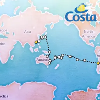 December 23rd, 2025  - Round World from San Antonio (Santiago), Chile Cruise on the Costa Deliziosa