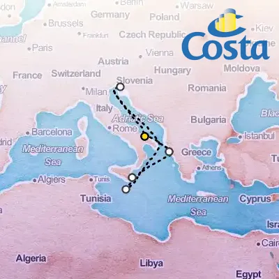 November 15th, 2026  - Eastern Mediterranean from Bari Cruise on the Costa Deliziosa