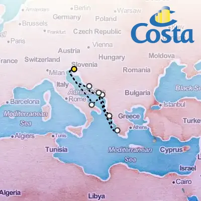 October 4th, 2025  - Eastern Mediterranean from Trieste Cruise on the Costa Deliziosa