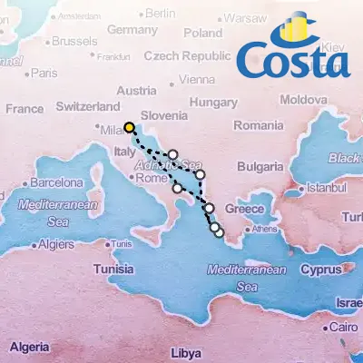 July 19th, 2025  - Eastern Mediterranean from Marghera Cruise on the Costa Deliziosa