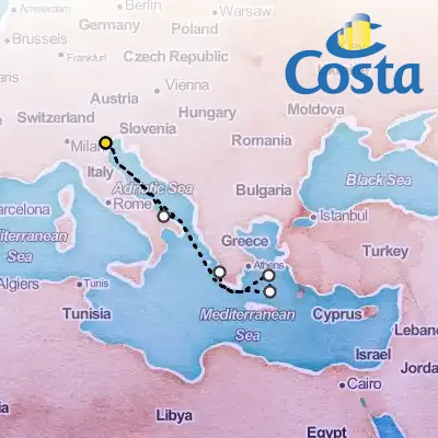 May 16th, 2026  - Eastern Mediterranean from Marghera Cruise on the Costa Deliziosa