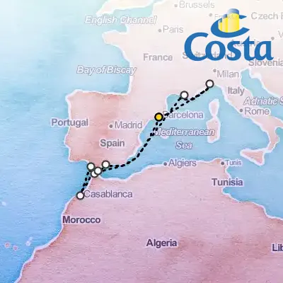 October 9th, 2026  - Western Mediterranean from Barcelona Cruise on the Costa Diadema