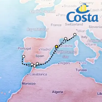 October 19th, 2025  - Western Mediterranean from Barcelona Cruise on the Costa Diadema
