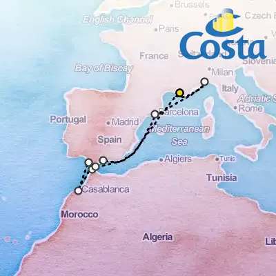 October 7th, 2026  - Western Mediterranean from Marseille Cruise on the Costa Diadema
