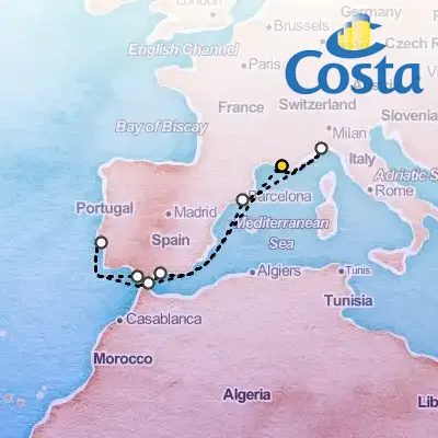 October 17th, 2025  - Western Mediterranean from Marseille Cruise on the Costa Diadema