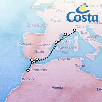 October 8th, 2025  - Western Mediterranean from Savona Cruise on the Costa Diadema