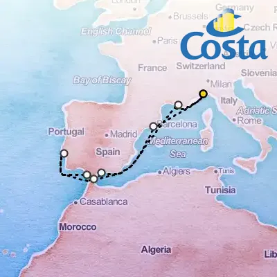 October 18th, 2025  - Western Mediterranean from Savona Cruise on the Costa Diadema